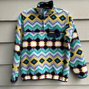 Patagonia Synchilla Snap T Pullover Timber Twist Aztec Gorpcore Women Size Small